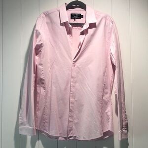 Topman NWOT Pink button down shirt muscle fit, Some stretch fits chest 40-42 L